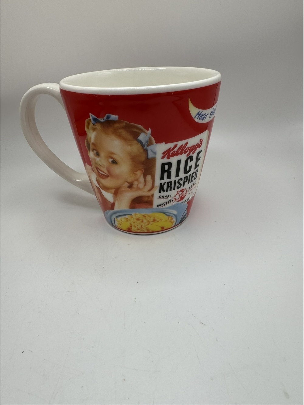 Vintage Kelloggs Rice Krispies Cereal Advertising Ceramic Coffee Tea Mug